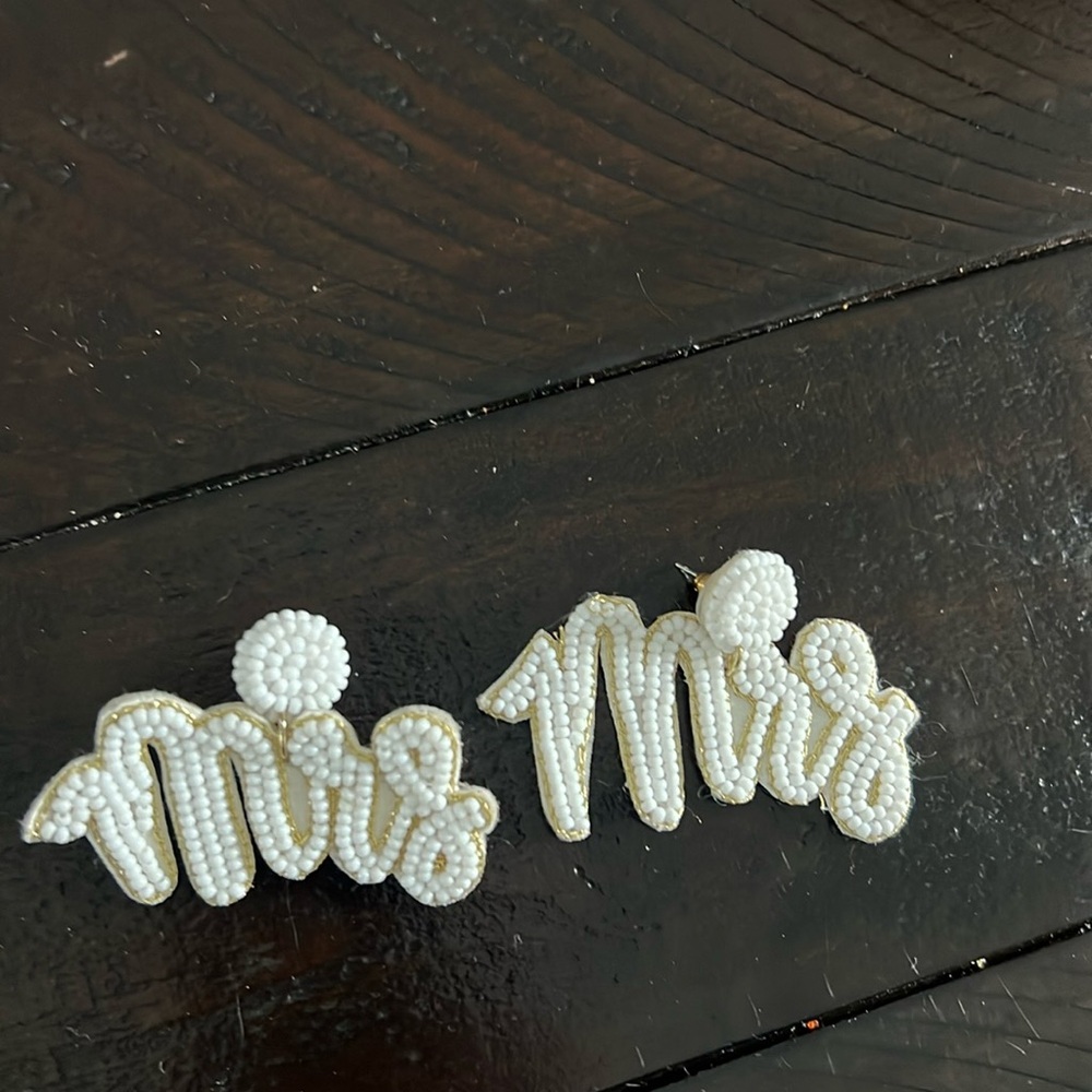 Mrs beaded earrings
